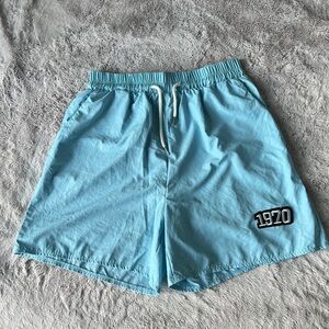 Light Blue Nylon Shorts